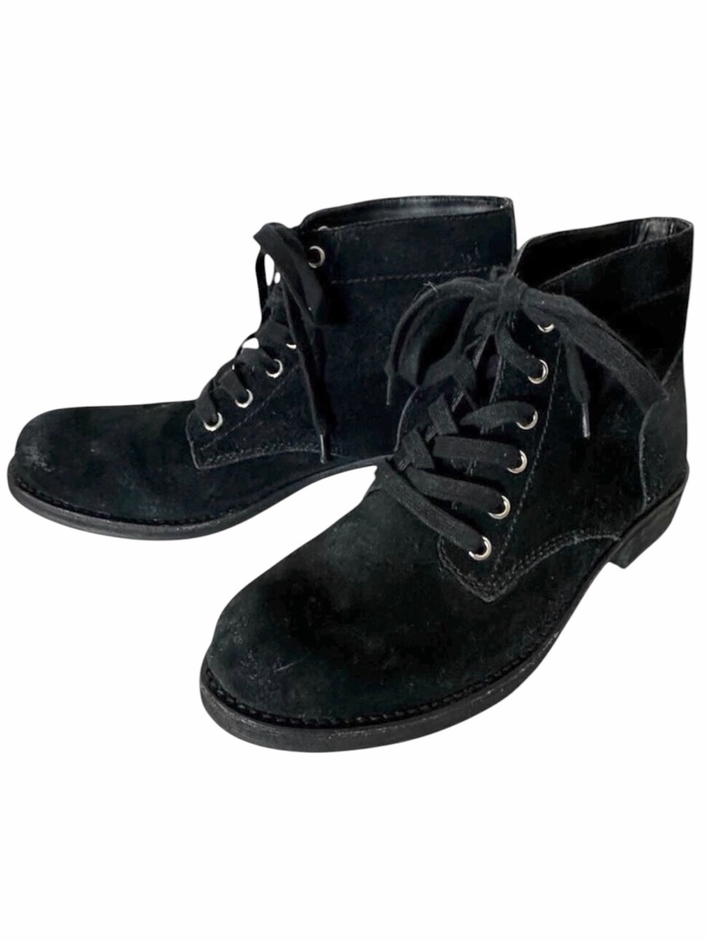 Sam Edelman Bleecker Black Suede Lace-Up Ankle Booties‎ Women’s 7.5